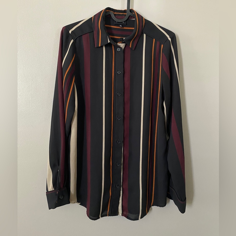 Striped Button Up Blouse